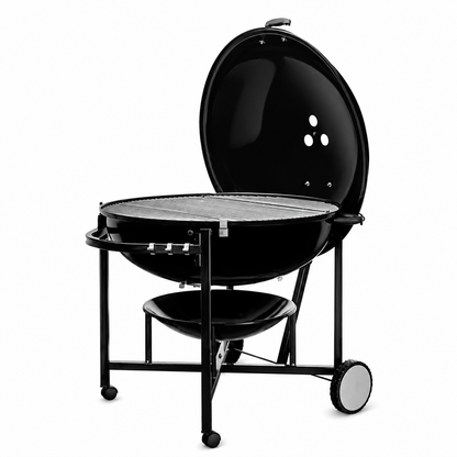 Weber Ranch Kettle Charcoal Grill | 94cm | 6,700+ cm² | Crowd-Size Capacity | Heavy-Duty Cart | For Events, Catering & Large Gatherings