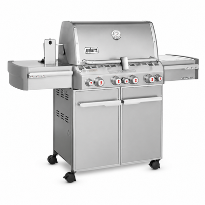 Weber Summit S-470 Gas Grill | 4 Burners | Sear Station | Rotisserie | Smoker Box | Side Burner | Stainless Steel | iGrill Compatible | LPG