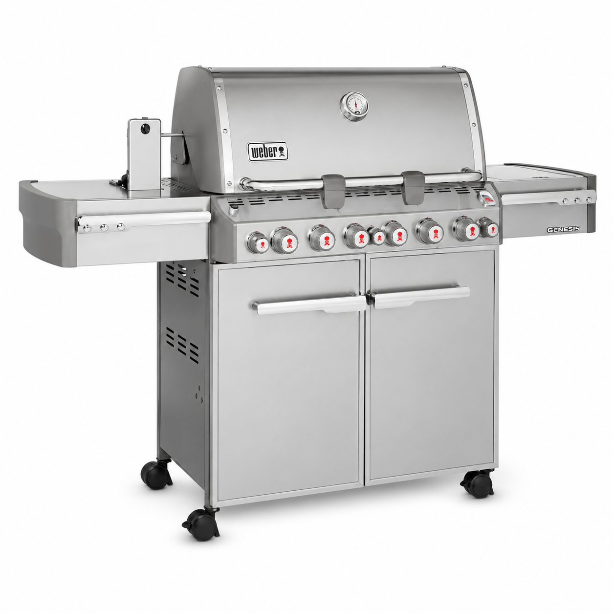 Weber Summit S-670 Gas Grill | 6 Burners | Sear Station | Rotisserie | Smoker Box | Side Burner | Stainless Steel | iGrill Compatible | LPG