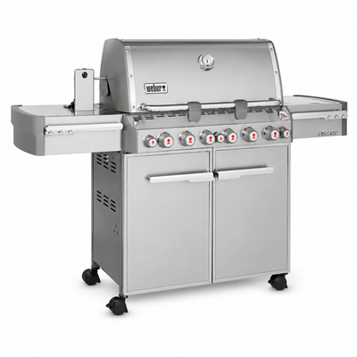 Weber Summit S-670 Gas Grill | 6 Burners | Sear Station | Rotisserie | Smoker Box | Side Burner | Stainless Steel | iGrill Compatible | LPG