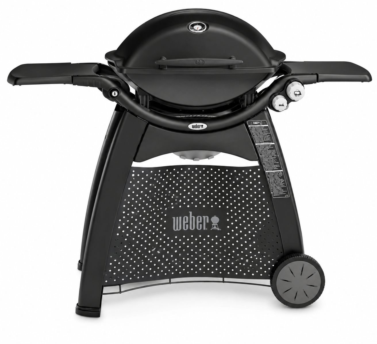 Weber Q3200 Gas Grill | 21,700 BTU | 393 sq in | 2 Burners | Porcelain Cast-Iron Grates | Cart-Mounted | LPG | Black