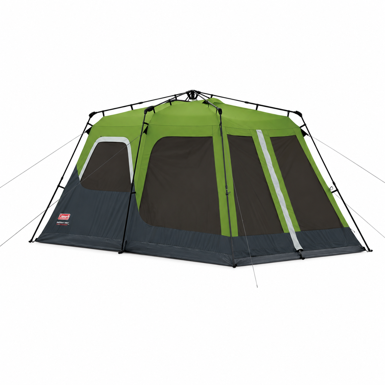 Coleman FastPitch Instant Cabin Tent | 8 Person | 60-Second Setup | Pre-Attached Poles | WeatherTec System | Cabin Design | Green/Beige