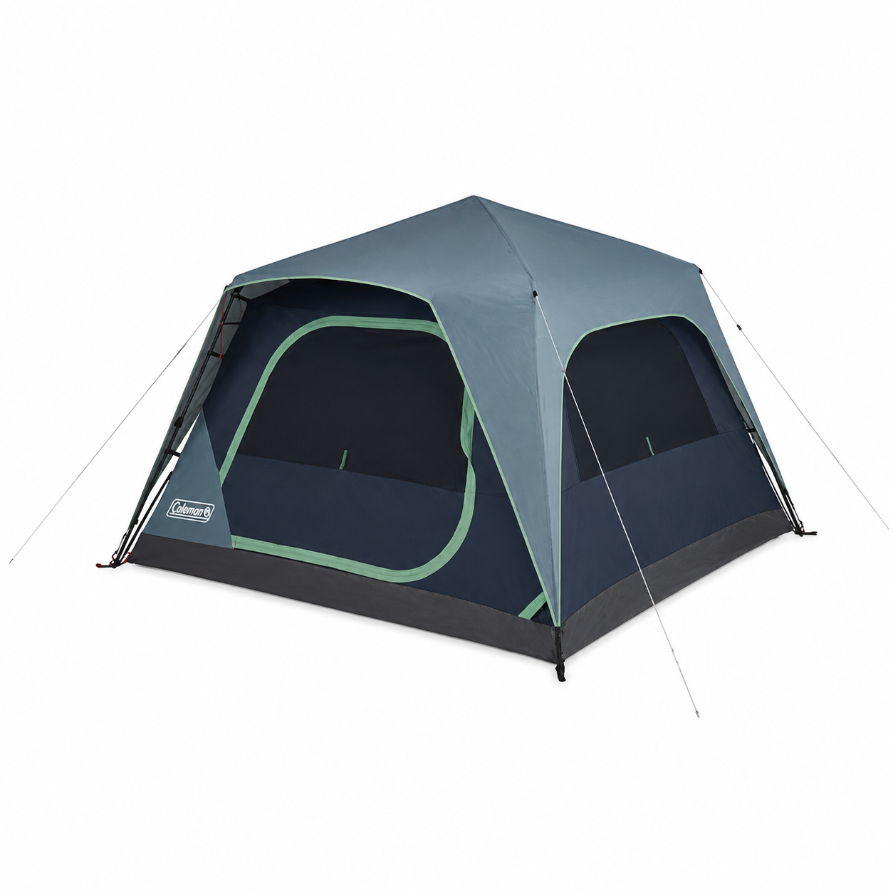 Coleman Skylodge 4 Person Instant Tent | Pre-Attached Steel Poles | WeatherTec Protection | Cabin Design | Water-Repellant | For Family Camping