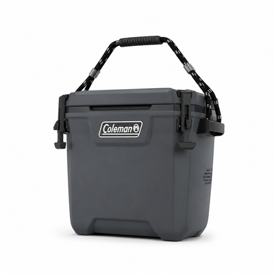 Coleman Convoy 28QT Ice Box Cooler | TempLock FX PU Foam Insulation | Multi-Day Ice Retention | Side Latches | Drain Plug | For Camping & Day Trips | Grey