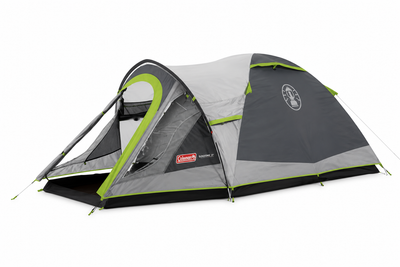 Coleman Darwin 2+ Waterproof Camping Tent | 2 Person | 3000mm Water Column | Spacious Porch | WeatherTec System | For Monsoon & Mountain Camping | Grey