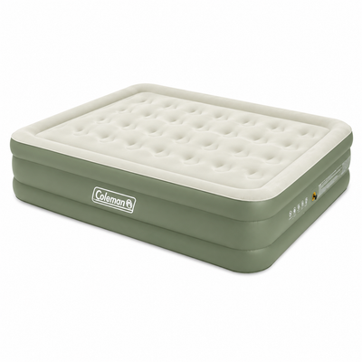 Coleman Inflatable Airbed | Durable Air Mattress | Flocked Top Surface | For Indoor & Outdoor Camping Use | Pump Required | Green