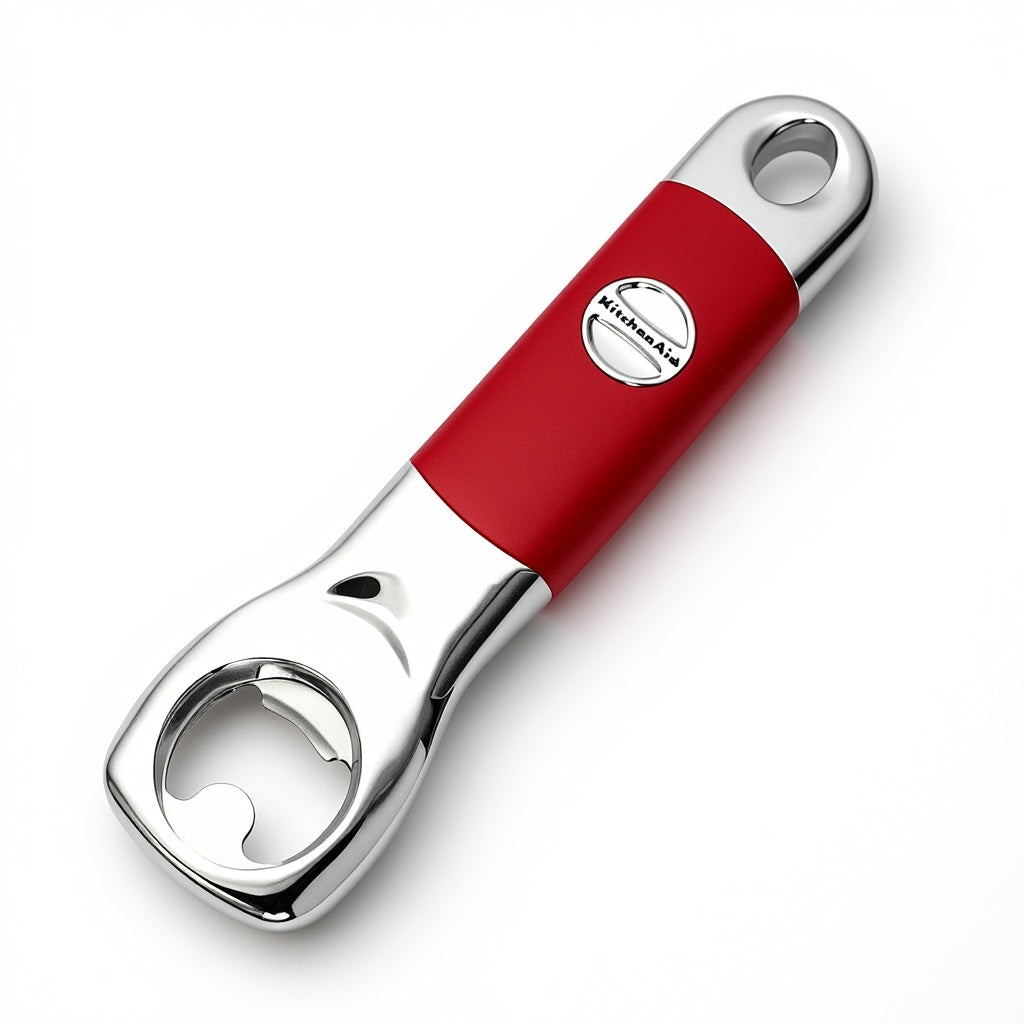 KitchenAid Bottle Opener | Lever-Action Cap Remover | For Crown-Cap Bottles | Compact | Durable Metal | Empire Red | Kitchen & Bar Use