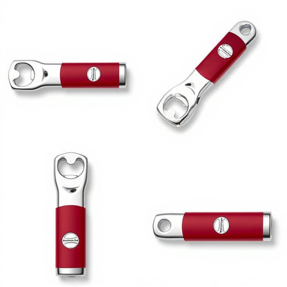 KitchenAid Bottle Opener | Lever-Action Cap Remover | For Crown-Cap Bottles | Compact | Durable Metal | Empire Red | Kitchen & Bar Use