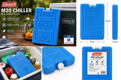 Campingaz M20 Chiller Medium Insulated Soft Cooler | 20L Capacity | For Day Trips & Picnics | Shoulder Strap | Water-Resistant | Blue