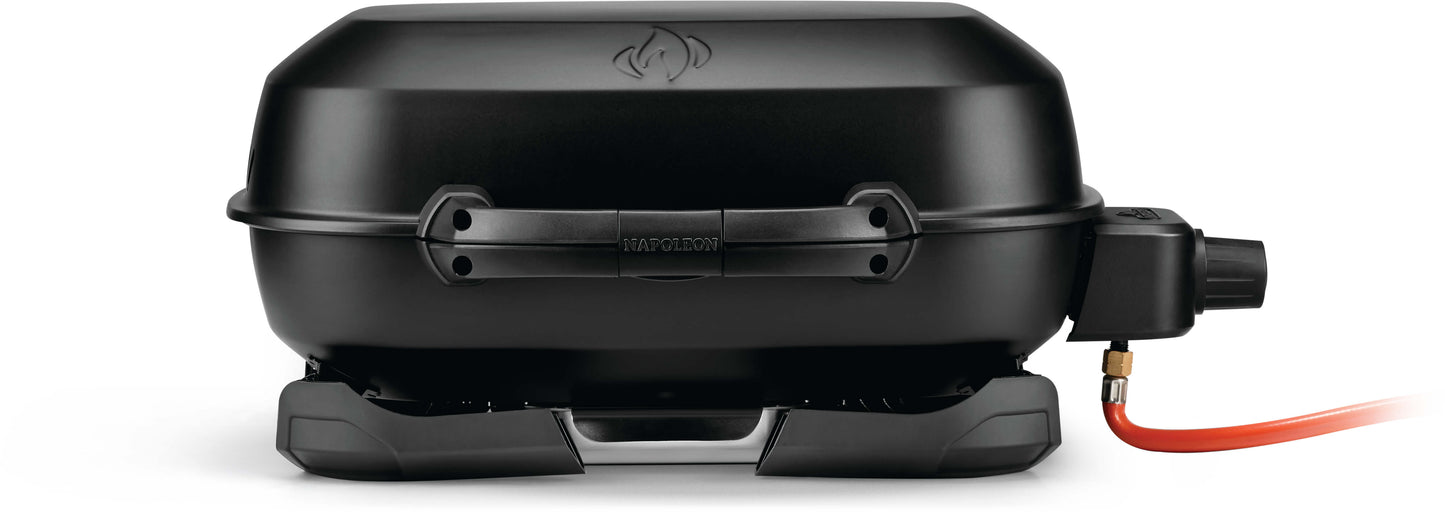 Napoleon TQ240-BK TravelQ 240 Portable Gas Grill | 2 Burner LPG BBQ | Folding Legs | Black