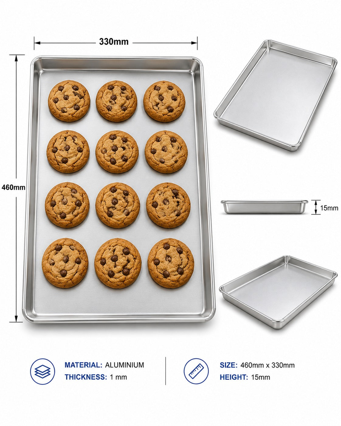 330mm * 460mm Half Tray (Aluminum)
