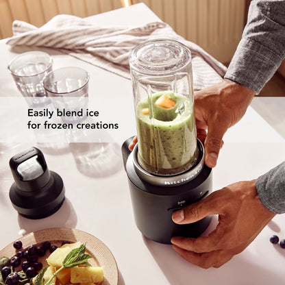 KitchenAid Go® Cordless Mini Blender with Battery | Quick-Blend Rechargeable Food & Drink Mixer | Compact Design for Small Spaces & Easy Prep