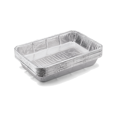 Weber Foil Pans Large | Disposable Drip Pans | For Indirect Cooking & Smoking | Catch Drippings | Fits Weber Charcoal & Gas Grills | Pack