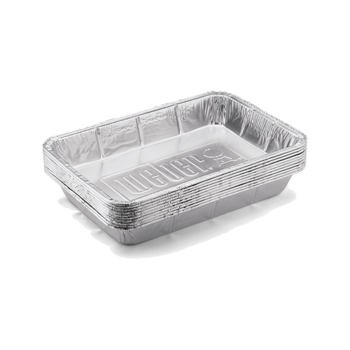 Weber Foil Pans Large | Disposable Drip Pans | For Indirect Cooking & Smoking | Catch Drippings | Fits Weber Charcoal & Gas Grills | Pack
