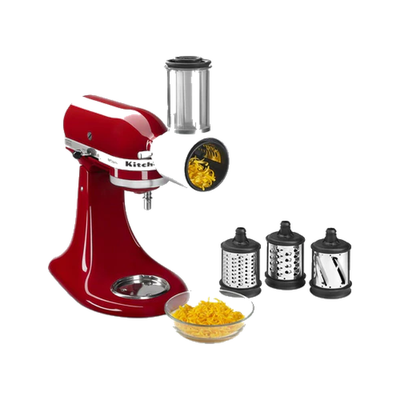 KitchenAid Fresh Prep Slicer & Shredder Attachment | Thin Slice, Thick Slice & Fine Shred Discs | Fits All KitchenAid Stand Mixers | BPA-Free