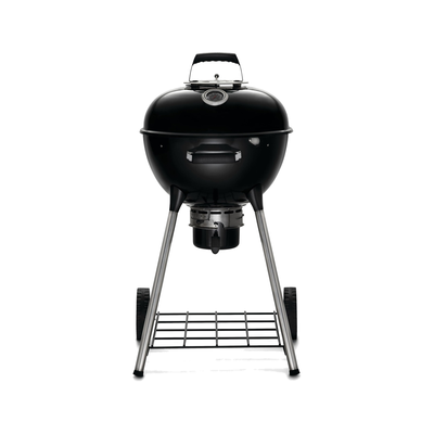 Napoleon NK18K Charcoal Kettle Grill | 18-Inch | Compact | Vortex Heat System | Stainless Steel Hinged Grids | ACCUPROBE Gauge | For 2-4 People | Black