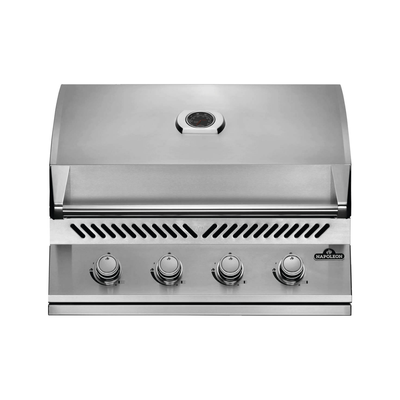 Napoleon BI32PSS Built-In 500 Series Gas Grill Head | 4 Burners | 48,000 BTU | 531 sq in | WAVE Grids | Stainless Steel | 32-Inch Outdoor Kitchen
