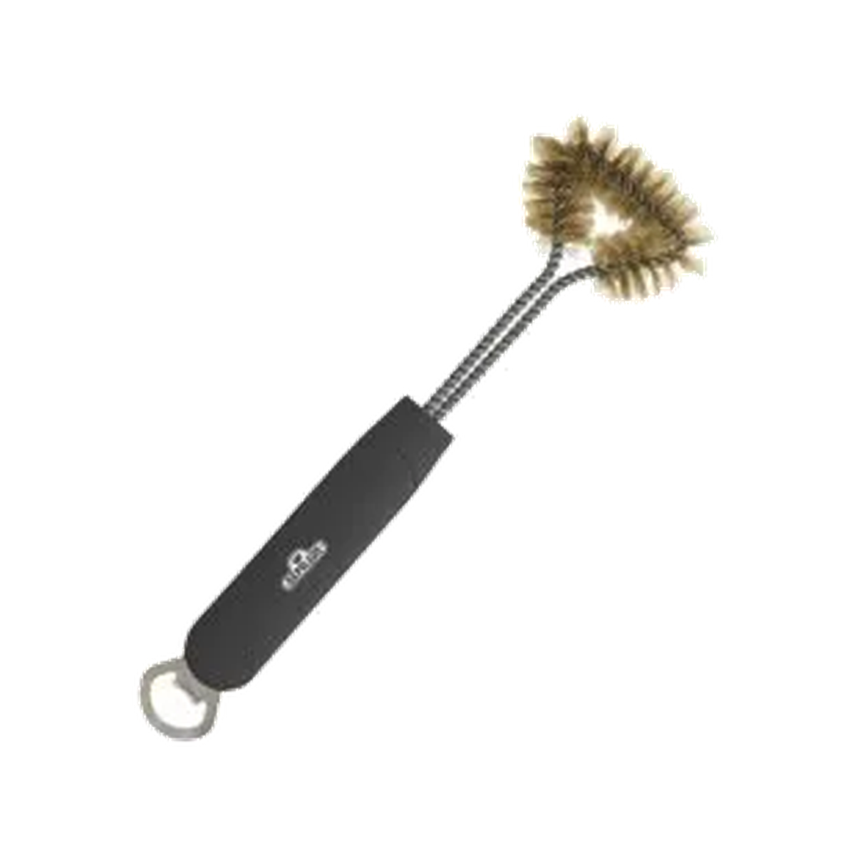 Napoleon 3-Sided Brass Grill Brush with Bottle Opener | Safe on Porcelain Cast Iron Grids | Cleans 3 Surfaces Per Stroke | For All Napoleon Grills