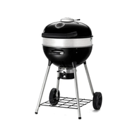 Napoleon PRO22K Charcoal Kettle Grill | 22-Inch | 3-Level Cast Iron Grids | Smoke Stack Vent | Rotisserie-Ready | Vortex Heat System | Black