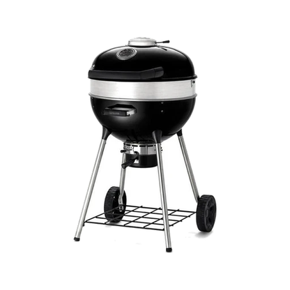 Napoleon PRO22K Charcoal Kettle Grill | 22-Inch | 3-Level Cast Iron Grids | Smoke Stack Vent | Rotisserie-Ready | Vortex Heat System | Black