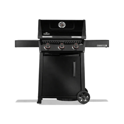 Napoleon Freestyle 365DPK Gas Grill | 3 Burners | 33,000 BTU | 495 sq in | JETFIRE Ignition | Cast Iron WAVE Grids | ACCUPROBE Gauge | LPG | Black