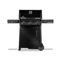 Napoleon Freestyle 365DSBPK Gas Grill | 3 Burners + Flame Side Burner | 33,000 BTU | 495 sq in | JETFIRE Ignition | Cast Iron WAVE Grids | LPG | Black