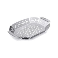 Weber Premium Grilling Basket Small | Non-Stick | For Vegetables & Shrimp | For Compact & Portable Weber Grills | 1-2 Person Portions