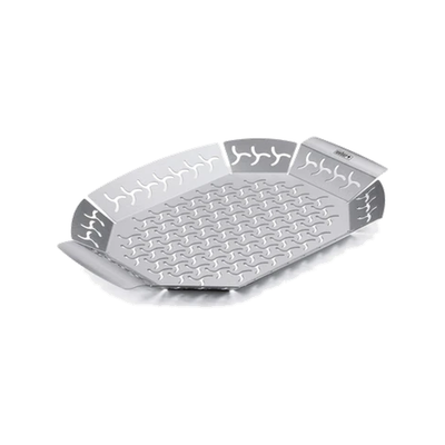 Weber Premium Grilling Basket Large | Non-Stick | For Vegetables, Shrimp & Small Cuts | Perforated for Smoke & Heat | All Weber Grills