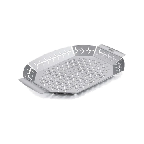 Weber Premium Grilling Basket Large | Non-Stick | For Vegetables, Shrimp & Small Cuts | Perforated for Smoke & Heat | All Weber Grills