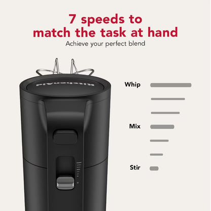 KitchenAid Go® Premium Cordless Hand Mixer - Black Matte Finish | Compact, High-Performance, Battery-Included Handheld Mixer for Quick Prep