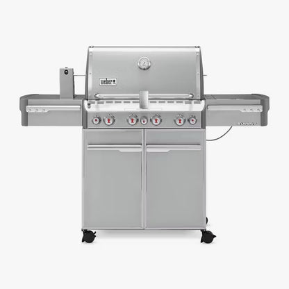 Weber Summit S-470 Gas Grill | 4 Burners | Sear Station | Rotisserie | Smoker Box | Side Burner | Stainless Steel | iGrill Compatible | LPG