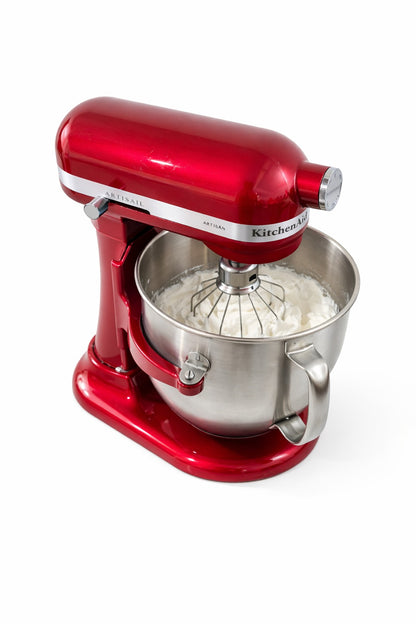 KitchenAid Bowl-Lift Stand Mixer 6.6L 11-Speed Heavy Duty Baking Machine with Flat Beater, Dough Hook & Wire Whisk - Candy Apple Red