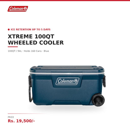 Coleman 100 QT Xtreme Cooler Box | 94.6L Large Capacity Ice Chest for Camping, BBQ, Outdoor Parties, Road Trips & Travel