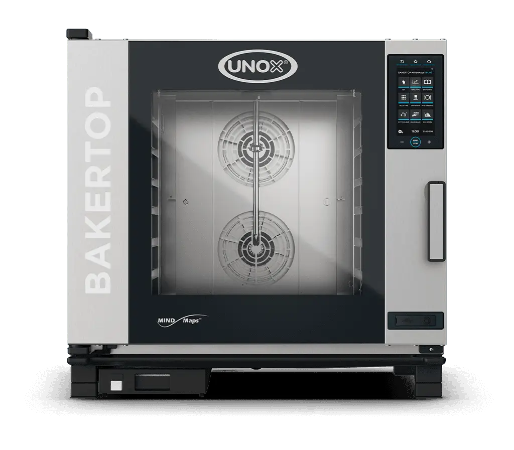 UNOX BAKERTOP MIND.Maps COUNTERTOP PLUS XEBC-06EU-EPRM Commercial Combi Oven | 6 Trays 600×400 | Electric | 9.5" Touchscreen | Steam, Convection & Combination Baking | Professional Bakery, Pastry & Café Oven