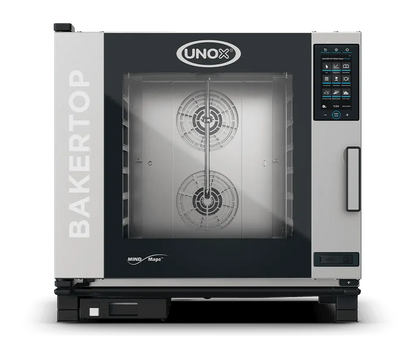 UNOX BAKERTOP MIND.Maps COUNTERTOP PLUS XEBC-06EU-EPRM Commercial Combi Oven | 6 Trays 600×400 | Electric | 9.5" Touchscreen | Steam, Convection & Combination Baking | Professional Bakery, Pastry & Café Oven