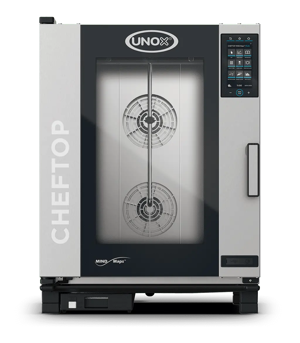 UNOX CHEFTOP MIND.Maps COUNTERTOP PLUS XEVC-1011-EPRM Commercial Combi Oven | 10 GN 1/1 Trays | Electric | 9.5" Touchscreen | Steam, Convection & Combination Cooking | Professional Hotel, Restaurant & Bakery Oven