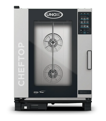 UNOX CHEFTOP MIND.Maps COUNTERTOP PLUS XEVC-1011-EPRM Commercial Combi Oven | 10 GN 1/1 Trays | Electric | 9.5" Touchscreen | Steam, Convection & Combination Cooking | Professional Hotel, Restaurant & Bakery Oven