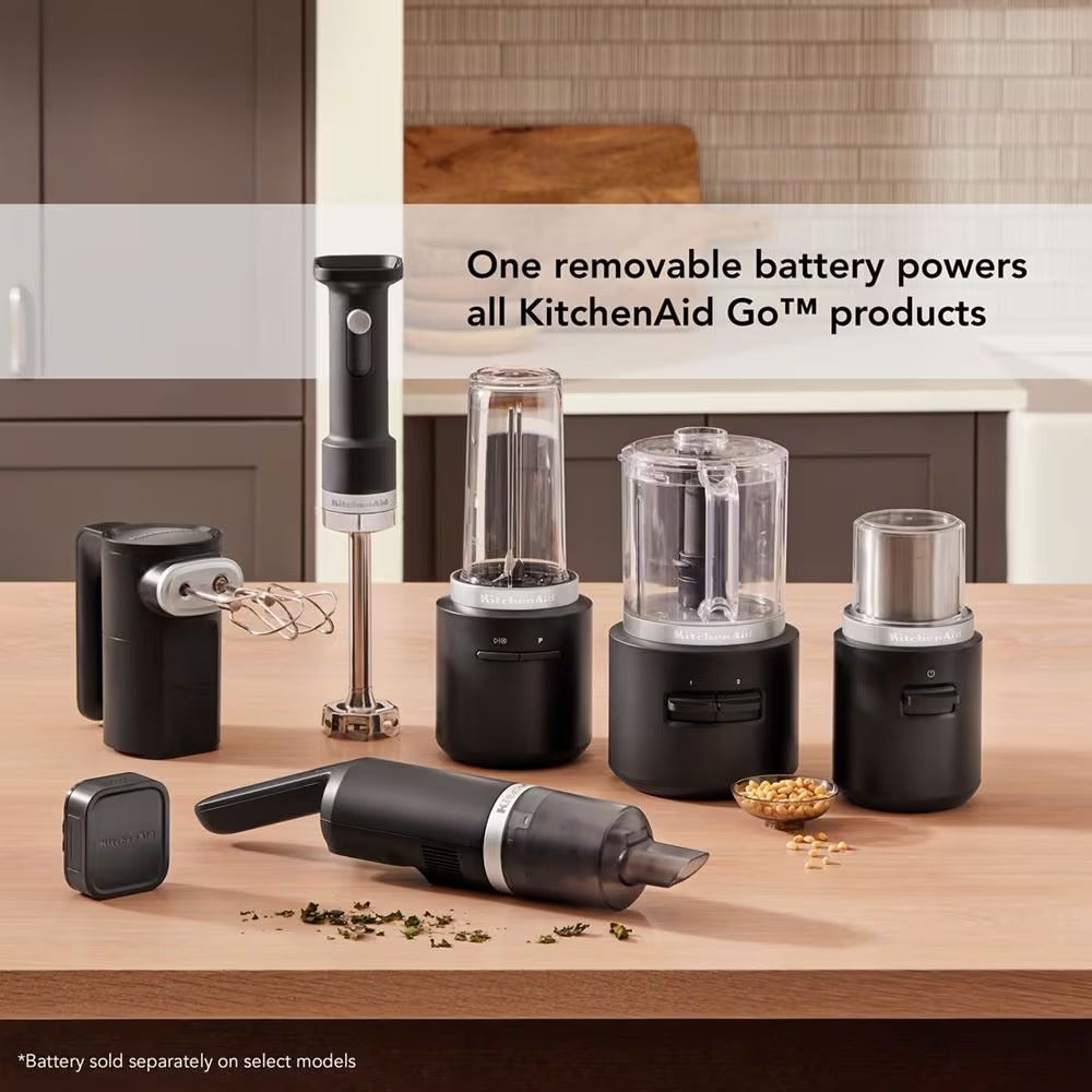 KitchenAid Go® Cordless Mini Blender with Battery | Quick-Blend Rechargeable Food & Drink Mixer | Compact Design for Small Spaces & Easy Prep
