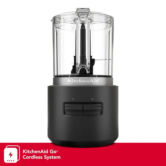 KitchenAid Go® Cordless 5-Cup Food Chopper | Rechargeable Mini Food Processor with Battery | Two-Speed | Chopping, Puréeing, Whisking