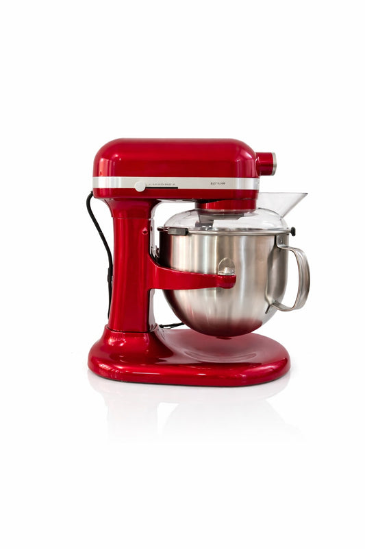 KitchenAid 6.6L Bowl-Lift Stand Mixer, Candy Apple Red – Stainless Steel Whisk, Flat Beater, Dough Hook, Double-Sided Flex Edge Beater & Pouring Shield