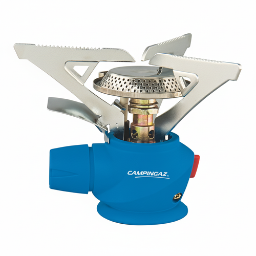 Campingaz Twister Plus PZ Camping Stove with Carry Case | Compact Portable Gas Stove | Piezo Ignition | Camping & Outdoor Cooking Use | Blue/Black