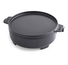 Weber Dutch Oven Duo | Cast Iron | GBS Compatible | Slow-Cook Chilli, Curry & Stews on the Grill | Lid Converts to Frying Pan | 2-in-1 Set
