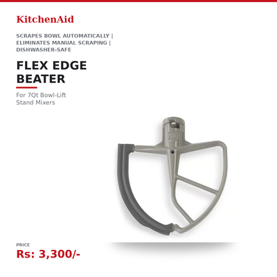 KitchenAid Flex Edge Beater Attachment | Scrapes Bowl Automatically | For 7Qt Bowl-Lift Stand Mixers | Eliminates Manual Scraping | Dishwasher-Safe
