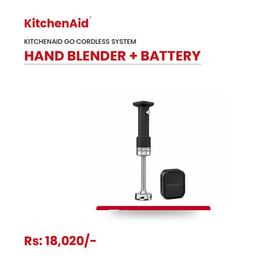 KitchenAid Go Cordless Hand Blender with Rechargeable Battery, Black Matte | Portable Immersion Blender with 700 ml Jar for Smoothies, Soups, Sauces & Purees