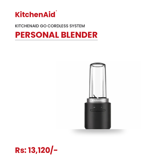 KitchenAid Go Cordless Personal Blender, Black Matte | Rechargeable Portable Blender for Smoothies, Protein Shakes, Juices & Frozen Drinks (Battery Sold Separately)