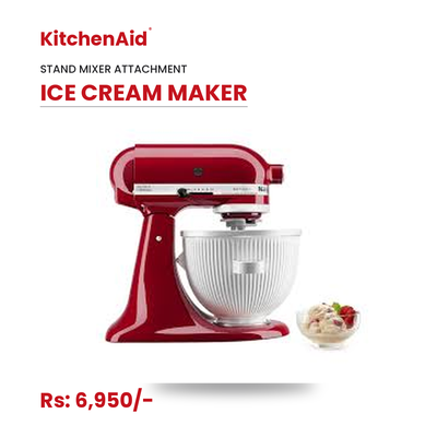 KitchenAid Ice Cream Maker Attachment | 1.9L Capacity | Makes Ice Cream, Gelato & Sorbet | Fits All KitchenAid Stand Mixers | No Extra Appliance Needed