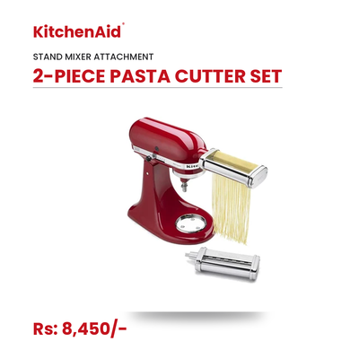 KitchenAid KSMPCA 2-Piece Pasta Cutter Set | Capellini & Lasagnette Cutters | Stand Mixer Attachment | Fits All KitchenAid Mixers | Made in Italy