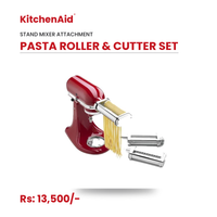 KitchenAid KSMPRA 3-Piece Pasta Roller & Cutter Set | 8 Thickness Settings | Spaghetti & Fettuccine Cutters | Stand Mixer Attachment | Made in Italy