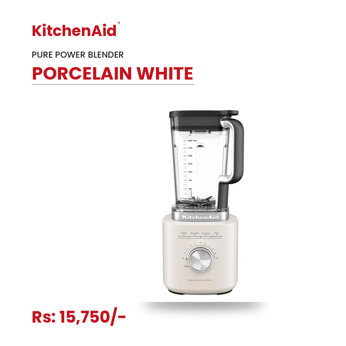 KitchenAid Pure Power Blender Porcelain White