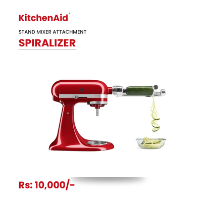 KitchenAid Spiralizer Attachment | Spiralizes, Peels, Cores & Slices | 4 Functions | Fits All KitchenAid Stand Mixers | BPA-Free